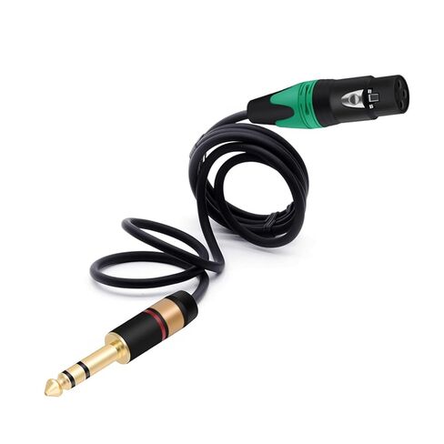 Jack 6.35mm/6.5mm 1/4 Stereo to 3-Pin Male to XLR Female Cable Balanced Male Plug Audio Lead Microphone AMP Cable 1Pcs(Red Red,2m) in Saudi Arabia