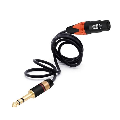 Jack 6.35mm/6.5mm 1/4 Stereo to 3-Pin Male to XLR Female Cable Balanced Male Plug Audio Lead Microphone AMP Cable 1Pcs(Red Red,2m) in Saudi Arabia