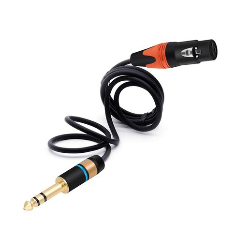 Jack 6.35mm/6.5mm 1/4 Stereo to 3-Pin Male to XLR Female Cable Balanced Male Plug Audio Lead Microphone AMP Cable 1Pcs(Red Red,2m) in Saudi Arabia