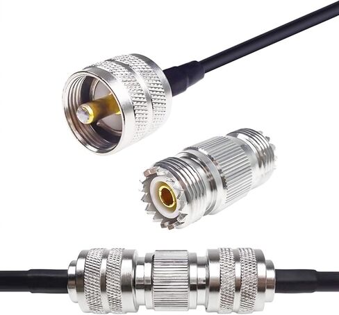 R F Connector U H F Female SO239 to U H F Female SO239 RF Adapter Coax Coaxial Adapter 1Pcs in Saudi Arabia
