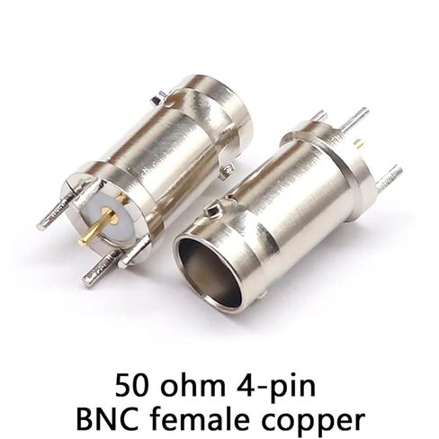 BNC-KE Copper BNC/Q 9 Female P C B Soldering Board Straight Plug BNC Connector Four-Legged Soldering Board BNC Female Seat 50 Ohm 1Pcs in Saudi Arabia