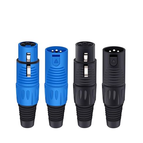 3 Pin X L R Male Plug Connector Plastic Shell Microphone M I C Adapter X L R Cable Termininal Audio Wire Connector 100Pcs(C1038M-Blue) in Saudi Arabia
