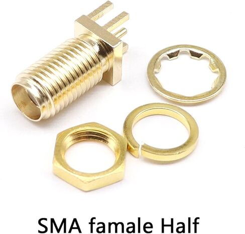 SMA أنثى طول 16.5 مللي متر جاك محول القابس اللحيم حافة P C B مستقيم الزاوية اليمنى جبل RF النحاس موصل التوصيل المقبس نصف 1 قطعة in Saudi Arabia