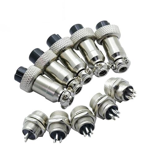 100Pcs/lot GX12 Aviation Plug Socket Male/Female 2 3 4 5 6 Pin 12mm Circular Aviation Socket Jack Wire Connector(Female Insert,4PPin) in Saudi Arabia