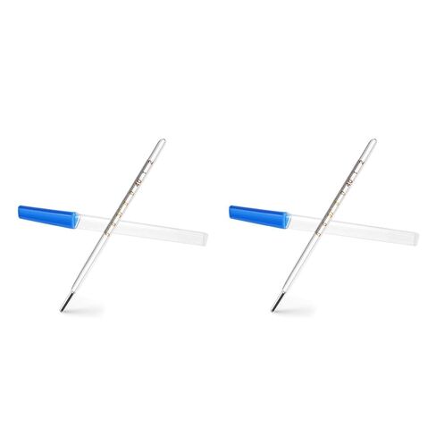 Ipetboom Glass Oral Temperature - 2pcs Adult Free Clinic Armpit Fast Reading Fever Indicator - Single Scale Triangular Bar Oral Temperature in Saudi Arabia