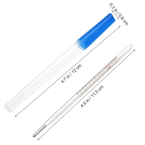 Ipetboom Glass Oral Temperature - 2pcs Adult Free Clinic Armpit Fast Reading Fever Indicator - Single Scale Triangular Bar Oral Temperature in Saudi Arabia