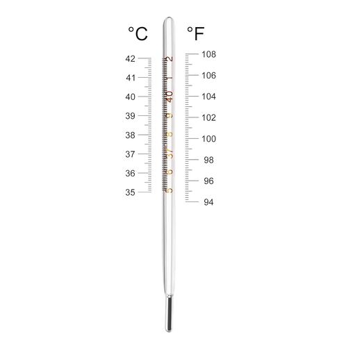 Ipetboom Glass Oral Temperature - 2pcs Adult Free Clinic Armpit Fast Reading Fever Indicator - Single Scale Triangular Bar Oral Temperature in Saudi Arabia