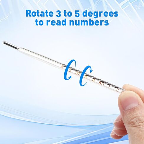 Ipetboom Glass Oral Temperature - 2pcs Adult Free Clinic Armpit Fast Reading Fever Indicator - Single Scale Triangular Bar Oral Temperature in Saudi Arabia