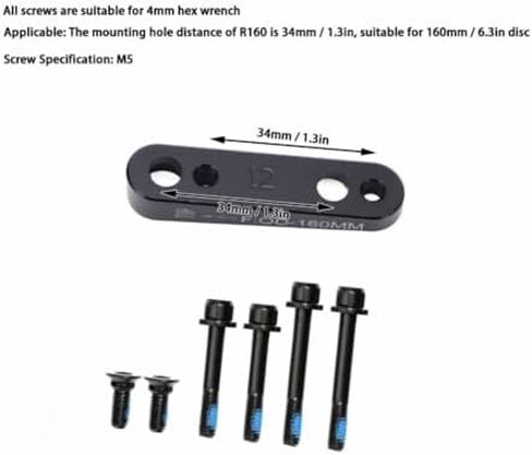 Flat Mount Disc Brake Adapter, Front/Rear Bike Disc Brake Caliper Mount Adapter Caliper Accessory for Road Bike in Saudi Arabia