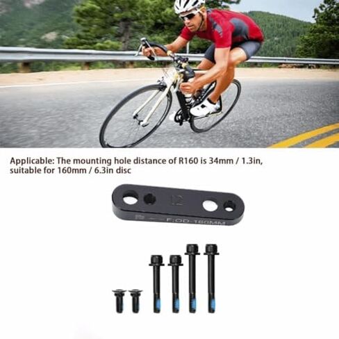 Flat Mount Disc Brake Adapter, Front/Rear Bike Disc Brake Caliper Mount Adapter Caliper Accessory for Road Bike in Saudi Arabia