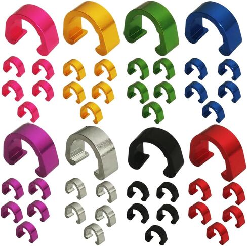 8 ألوان 5 قطع C-Clips Clamps معدنية U-Clips مشبك كابل فرامل derailleur شيفتر كابل أدلة والعتاد كابل الإسكان خرطوم سبائك الألومنيوم MTB BMX دراجة هوائية جبلية الدراجات in Saudi Arabia