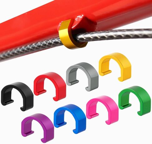 8 ألوان 5 قطع C-Clips Clamps معدنية U-Clips مشبك كابل فرامل derailleur شيفتر كابل أدلة والعتاد كابل الإسكان خرطوم سبائك الألومنيوم MTB BMX دراجة هوائية جبلية الدراجات in Saudi Arabia