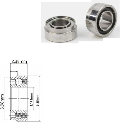 Bimetal Seal Shield Micro deep Groove Bearing 10pcs SR144TLKZN 3.175x6.35x5.98x2.38mm Ceramic Bearings in Saudi Arabia