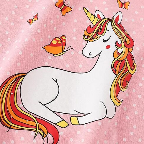 Girl's Sweatshirt, Unicorn Printed Long Sleeve Cotton Pullover, Casual Spring Fall Winter Wear for 3-8 Years in Saudi Arabia