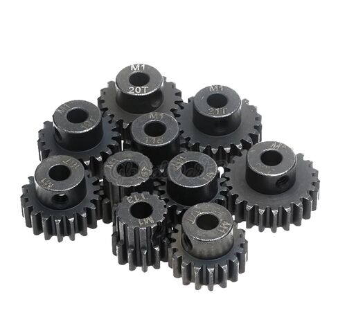 Steel Heavy Duty Motor Pinion Gear 1pcs M1 5mm 13T 14T 15T 16T 17T 18T 19T 20T 21T 22T Black Steel Metal Pinion Motor Gear(22T) in Kuwait