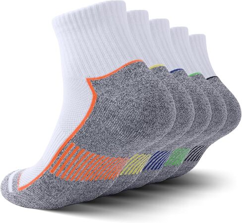 Ankle Socks for Men with Cushion 5 Pack Men's Athletic Cushioned Running Cotton Sports Quarter Socks in Kuwait