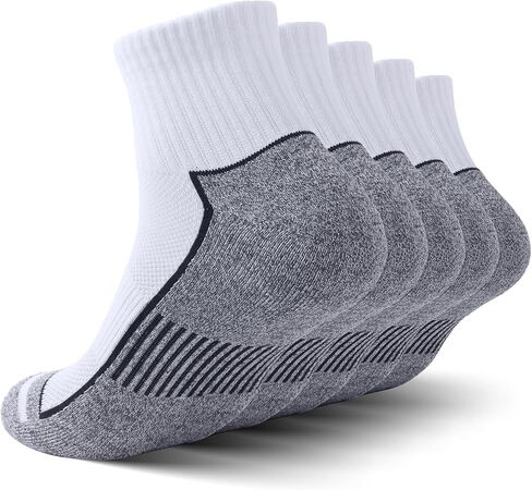 Ankle Socks for Men with Cushion 5 Pack Men's Athletic Cushioned Running Cotton Sports Quarter Socks in Kuwait