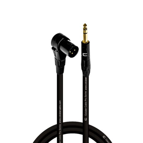 كابل COLUBER ذو الزاوية اليمنى XLR ذكر إلى 1/4 بوصة TRS ذكر - 6 أقدام - أبيض - موصل ميكروفون احترافي ثلاثي السنون لمكبرات الصوت التي تعمل بالطاقة، واجهة الصوت أو الخلاط للأداء المباشر والتسجيل in Kuwait