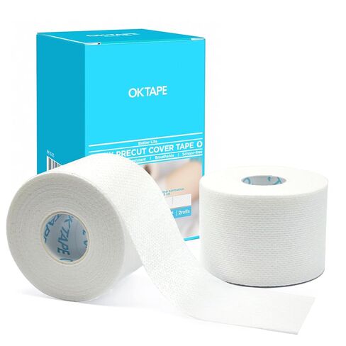 OK TAPE Medical Surgical Tape(2 Rolls) for Sensitive Skin – Soft Porous Breathable Non-Woven Fabric Micropore Tape, Hypoallergenic Skin Tape for Securing Wound Dressings and Gauzes,2" x 11 yds in Saudi Arabia