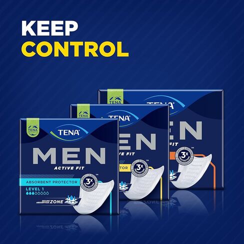 Tena for Men Absorbent Protectors - Level 3, Pack of 16 Pads (Eligible for VAT Relief in The UK) (Packing May Vary) in Saudi Arabia