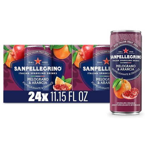 Sanpellegrino Italian Sparkling Drink Aranciata Rossa, Sparkling Orange and Blood Orange Beverage, 11.15 Fl Oz (Pack of 24) in Saudi Arabia
