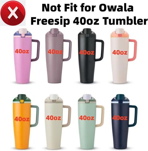 غطاء بديل متوافق مع زجاجة مياه Owala FreeSip Sway 30oz 40oz (أسود، لـ Owala Sway 40oz) in Kuwait