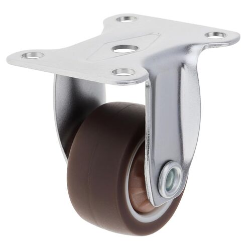 1.5 Inch Rigid Fixed Caster Wheels Set of 4,Non Swivel Low Profile Wheels for Furniture, No Noise Mini Rubber Casters for Small Furniture, Worktables in Saudi Arabia