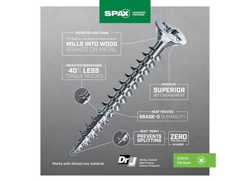 SPAX No. 8 x 3/4 in. L Phillips/Square Flat Head Zinc-Plated Steel Multi-Purpose Screw 35 Each in Saudi Arabia