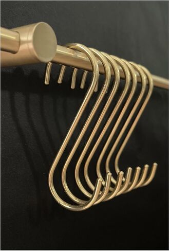 6 عبوات من خطافات النحاس الصلب لتعليق المقالي والأواني وأكواب القهوة والجينز وحقائب المناشف والنباتات في رف المطبخ وخزانة السكك الحديدية وحديقة النوم، وحرفية دائرية، وغير مغناطيسية in Kuwait