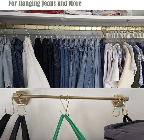 6 عبوات من خطافات النحاس الصلب لتعليق المقالي والأواني وأكواب القهوة والجينز وحقائب المناشف والنباتات في رف المطبخ وخزانة السكك الحديدية وحديقة النوم، وحرفية دائرية، وغير مغناطيسية in Kuwait