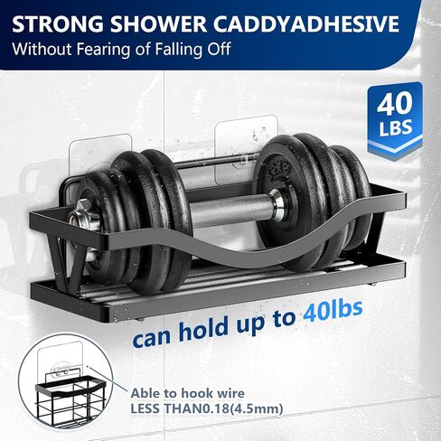 Shower Caddy Adhesive Single Hooks for Replacement, Shower Holder Organizer Self Adhesive Wall Hooks for Bathroom Corner Shelf Basket Soap Dish (Transparent-14Pack 1 Hooks) in Saudi Arabia