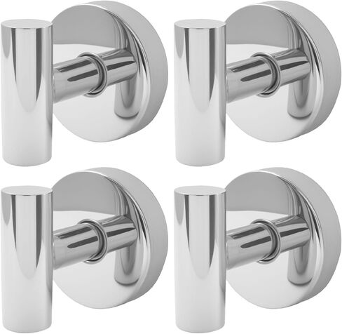 4 Pack Heavy Duty Gold Suction Cup Hooks, Reusable Towel Hooks No-Drill, Stainless Steel Robe Towel Hook Holder for Bathroom/Hotel/Kitchen in Saudi Arabia