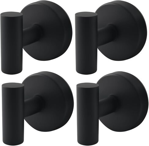 4 Pack Heavy Duty Gold Suction Cup Hooks, Reusable Towel Hooks No-Drill, Stainless Steel Robe Towel Hook Holder for Bathroom/Hotel/Kitchen in Saudi Arabia