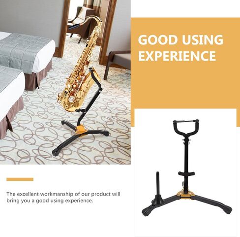 BESPORTBLE Folding Alto Tenor Saxophone Stand, Creative Metal Saxophone Display Rack Holder for Alto and Tenor Sax, Portable Instrument Stand for Music Practice and Performance in Saudi Arabia