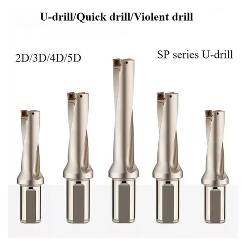Indexable Drill Bit U-Drilling Tool Bar Lathe with Flat Bottomed U-Shaped Shallow Deep Hole SP Water Jet Drill CNC Fast Drilling 2D 3D 4D 5D(2D,C32-D34.5-SP11) in Saudi Arabia