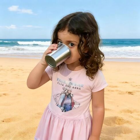 مجموعة أكواب وأكواب من الفولاذ المقاوم للصدأ مكونة من 8 قطع - 4 عبوات بوزن 8 أونصة + 4 عبوات بوزن 16 أونصة قابلة للتكديس، خالية من البيسفينول أ وغير قابلة للكسر 304 أكواب شرب معدنية للأطفال والكبار، للتخييم والنزهات الداخلية والخارجية in Kuwait