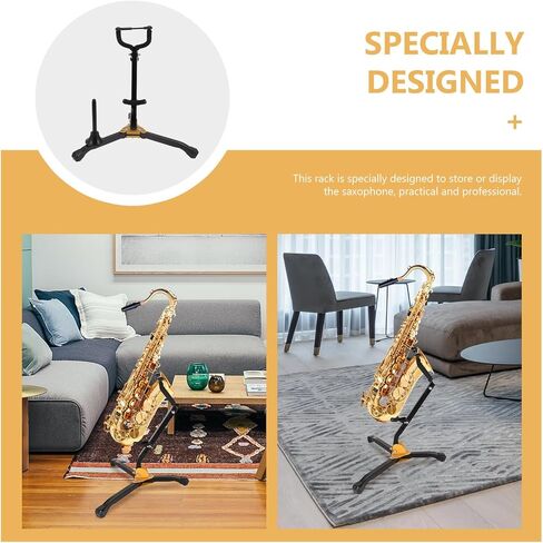 GALPADA Alto and Tenor Saxophone Stand Iron Bracket Foldable Sax Instrument Holder Rack for Medium and Baritone Saxophones in Saudi Arabia