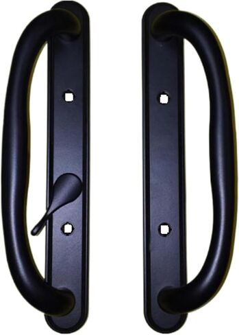 10" Olympus Sliding Patio Glass Door Offset White Pull Handle Set Replacement - Non-Keyed Handle fits 3 ¹⁵/₁₆ inches Hole Spacing, and 1-1/4" to 2-1/4" Door Thickness in Saudi Arabia