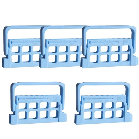 5PCS/Set 8 Holes Dental Endo Files Holder Dispenser, Endodontic Drill Stand Root Canal File Block (Blue) in Saudi Arabia