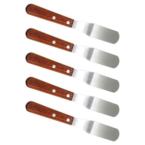 5 PCS 8"L Dental Mixing Plaster Spatula with Wooden Handle - Stainless Steel Alginate Modeling Carver for Dentist Clinic Lab, Waxing Instruments (2#, 5 Pack) in Saudi Arabia