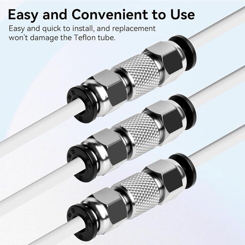 3 قطع موصل أنبوب PTFE من الفولاذ المقاوم للصدأ وصلة بودين متوافقة مع طابعات Bambu Lab X1/X1C/X1E/P1P/P1S ثلاثية الأبعاد ملحقات الطابعة ثلاثية الأبعاد المقاومة لدرجات الحرارة العالية in Saudi Arabia