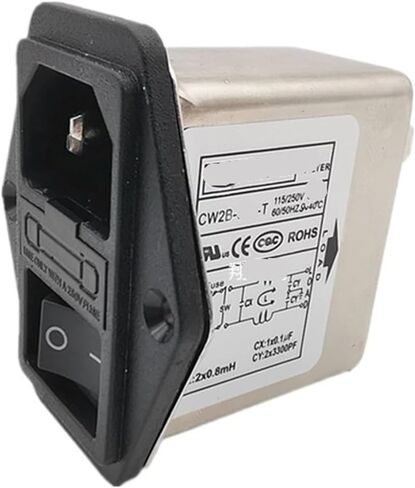 with Fuse Switch Socket Power Filter CW2B-06A-T 220V 6A 10A(CW2B -06A- T 6A) in Saudi Arabia