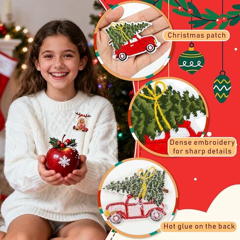 20 قطعة الحديد على بقع الشتاء الأزرق عيد الميلاد المطرزة زين بقع ثلج ندفة الثلج شجرة عيد الميلاد سانتا كلوز Crafts بها بنفسك الحرف للملابس in Kuwait