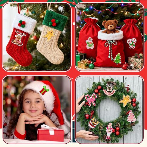 20 قطعة الحديد على بقع الشتاء الأزرق عيد الميلاد المطرزة زين بقع ثلج ندفة الثلج شجرة عيد الميلاد سانتا كلوز Crafts بها بنفسك الحرف للملابس in Kuwait