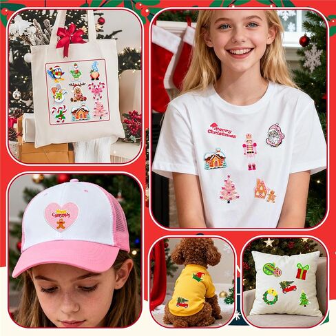 20 قطعة الحديد على بقع الشتاء الأزرق عيد الميلاد المطرزة زين بقع ثلج ندفة الثلج شجرة عيد الميلاد سانتا كلوز Crafts بها بنفسك الحرف للملابس in Kuwait