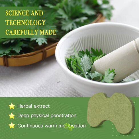 60Knee Patches, Warming Herbal Heat Patches with Wormwood Extract for Knee, Shoulder, Neck, Back, 60 Count in Saudi Arabia