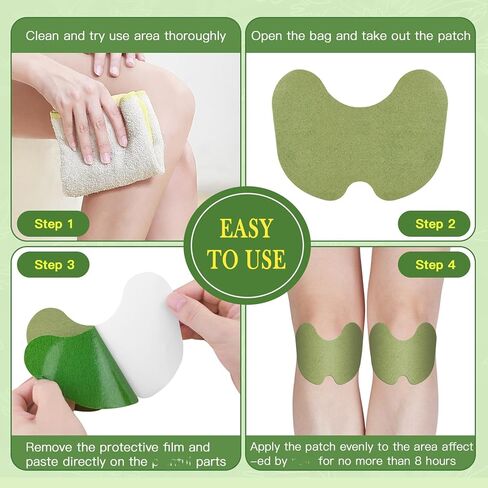 60Knee Patches, Warming Herbal Heat Patches with Wormwood Extract for Knee, Shoulder, Neck, Back, 60 Count in Saudi Arabia