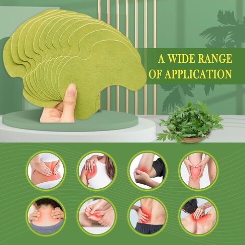 60Knee Patches, Warming Herbal Heat Patches with Wormwood Extract for Knee, Shoulder, Neck, Back, 60 Count in Saudi Arabia