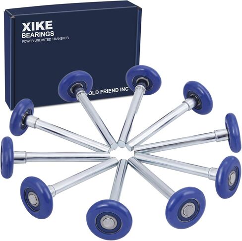 XiKe 10 Pack Blue 2" Nylon Garage Door Roller 4" Stem, Quiet/Durable and High Load, Use 6200-2RS Double Seals Precision Bearings. in Saudi Arabia