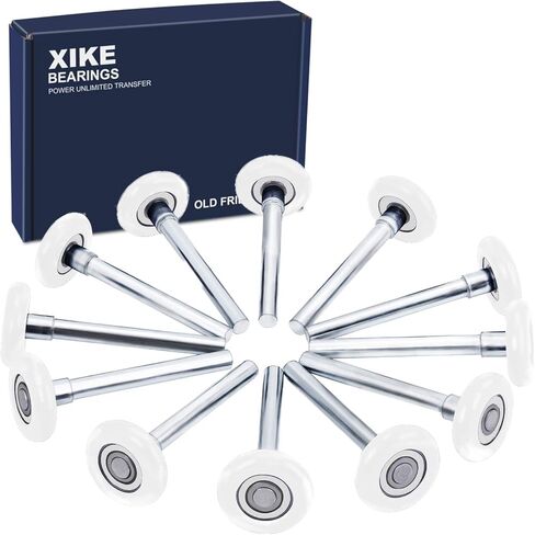 XiKe 10 Pack Blue 2" Nylon Garage Door Roller 4" Stem, Quiet/Durable and High Load, Use 6200-2RS Double Seals Precision Bearings. in Saudi Arabia